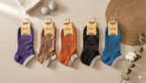 "Women’s Cotton Ankle Socks – 5-Pair Fancy Pattern| Soft, Breathable, Everyday Wear" (LAS15)